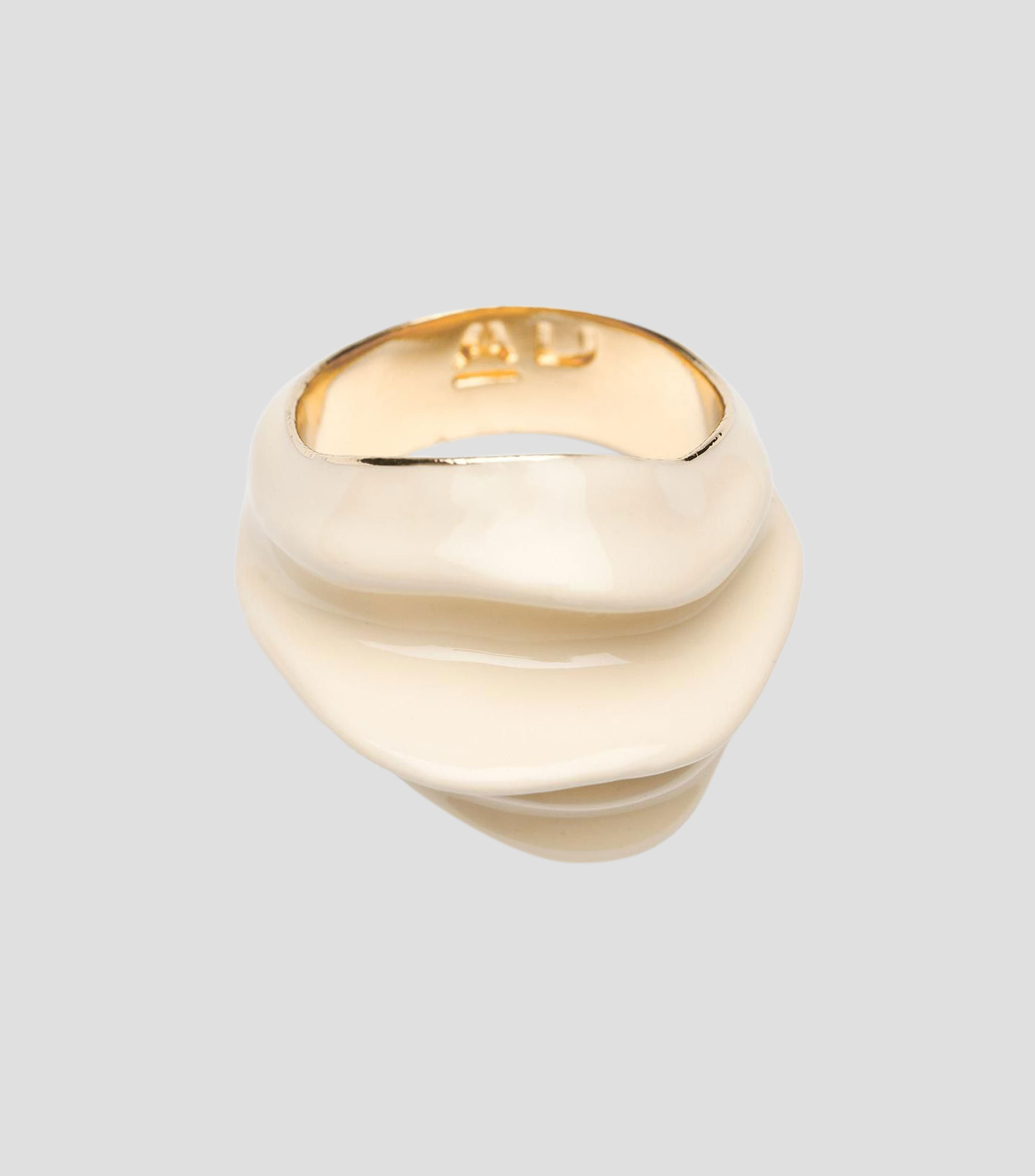 Anillo relieve con logo Mujer